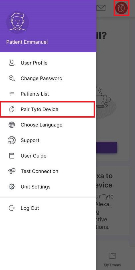 Pair from App Menu