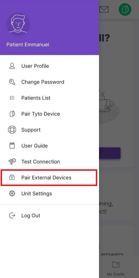 Select Pair External Devices