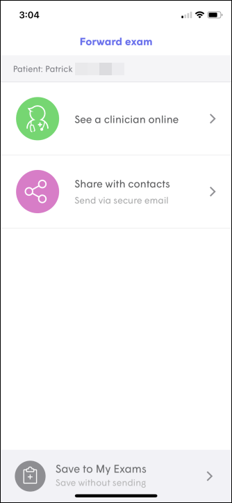 Share with Contacts Option