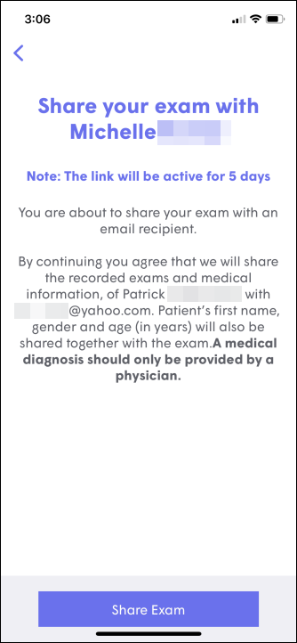 Confirm Share Exam