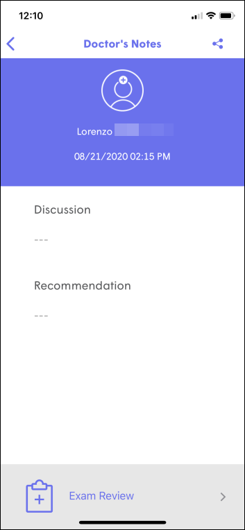 Share Exam Button