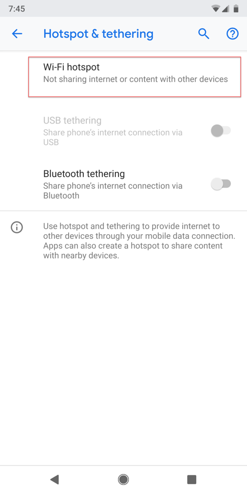 Wi-Fi Hotspot