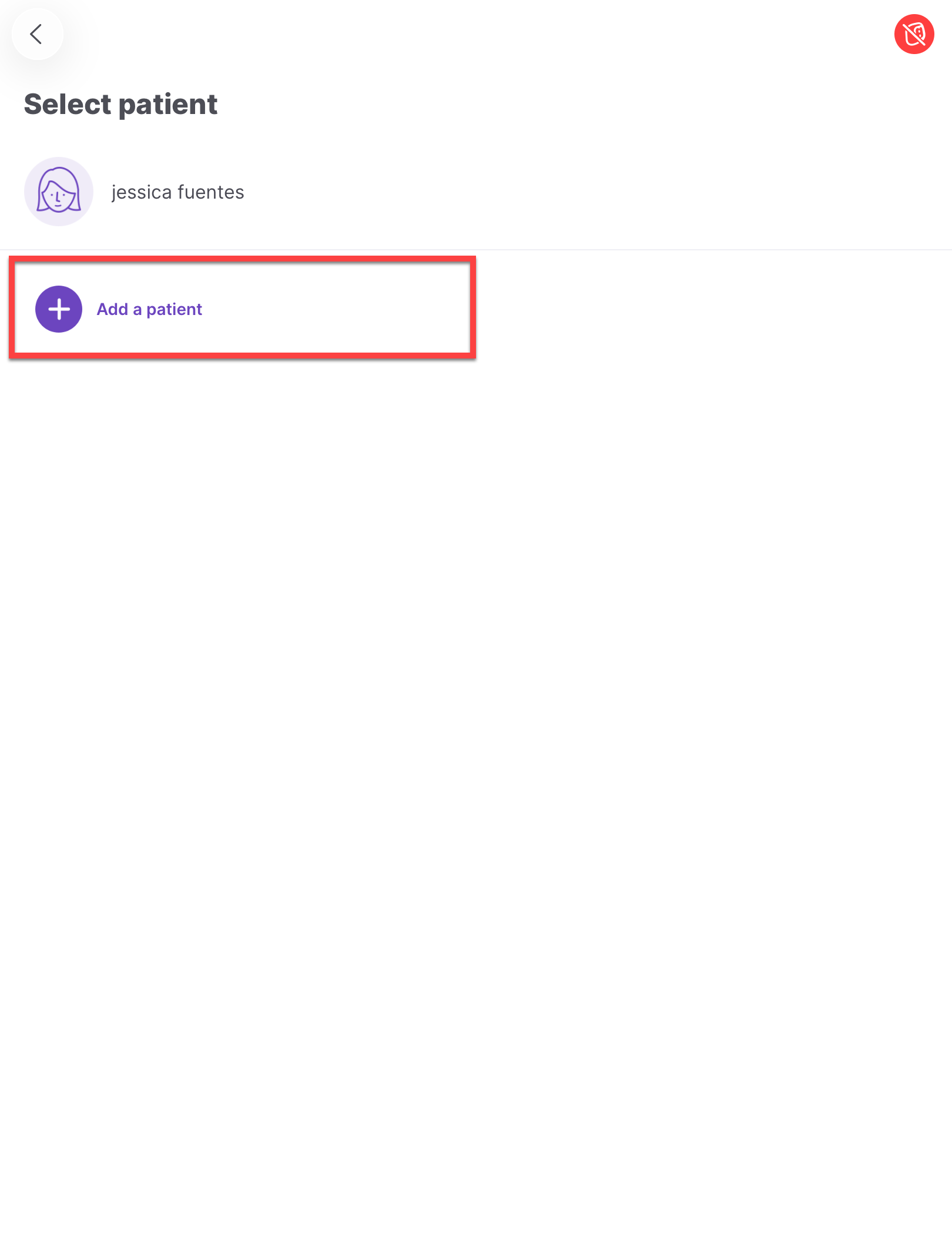 Add Patient during visit setup