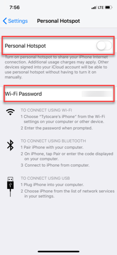 Enable Hotspot Toggle