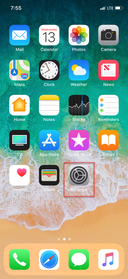 iOS Settings Screen
